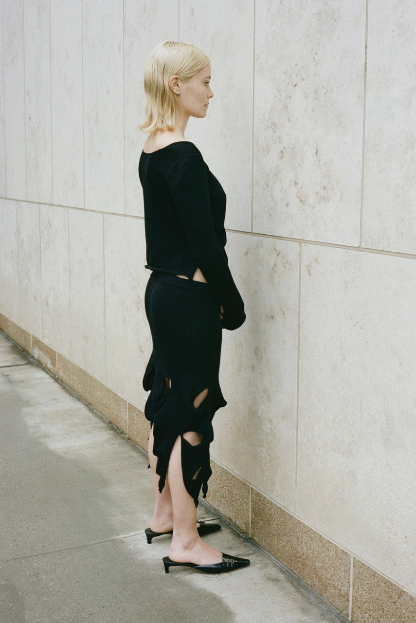 krystal paniagua Waterfall Midi Skirt ss22