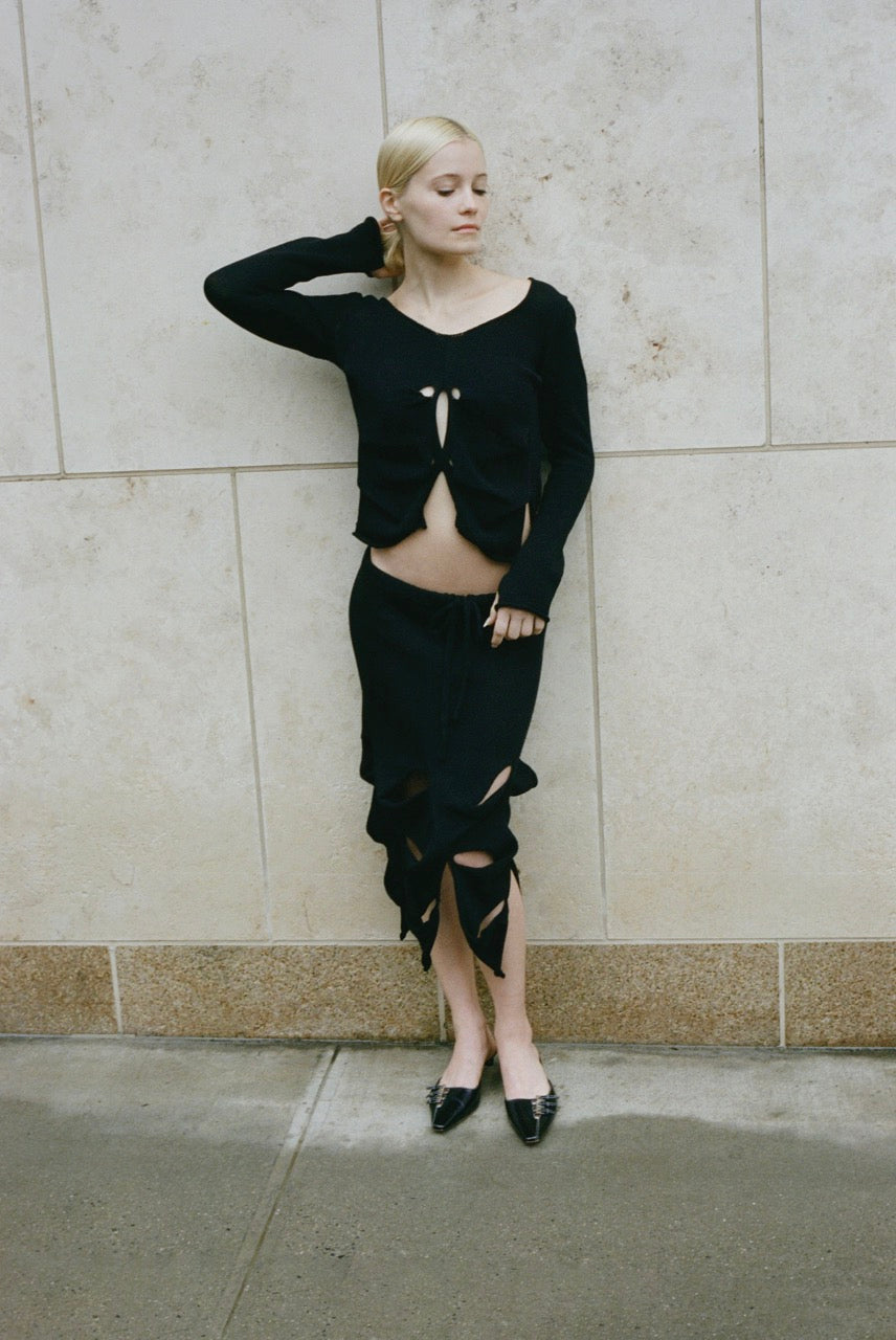 krystal paniagua Waterfall Midi Skirt ss22