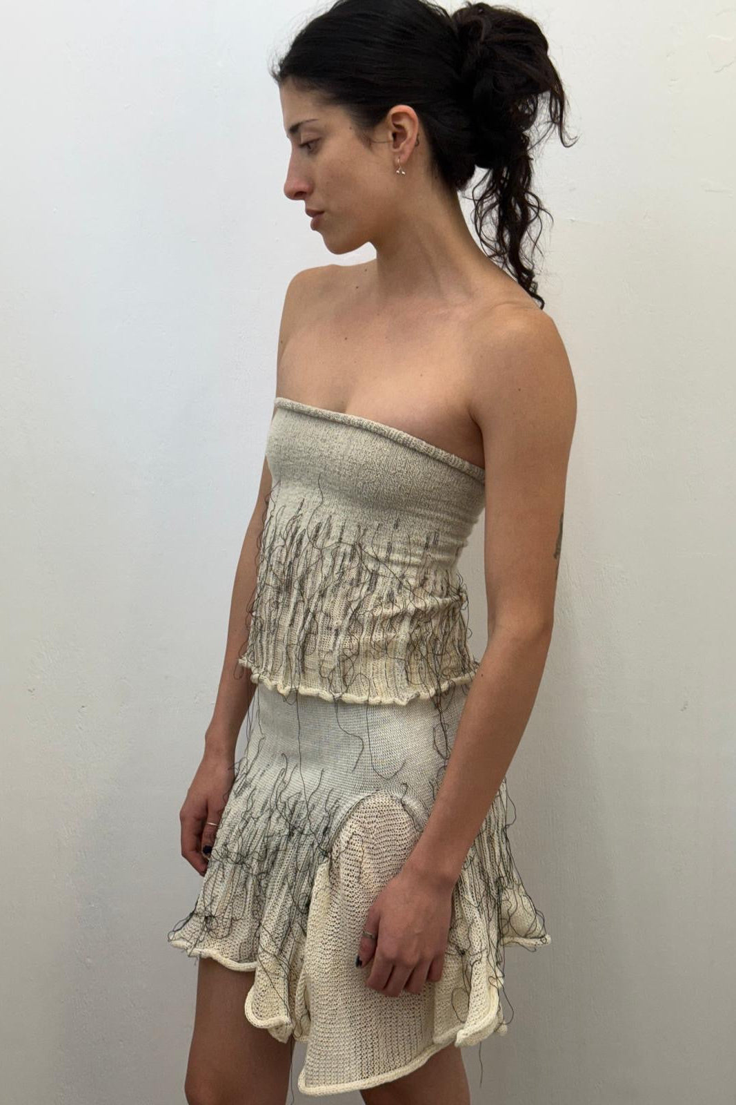 Organic Tube Top (Brown / Beige) (unlisted la)