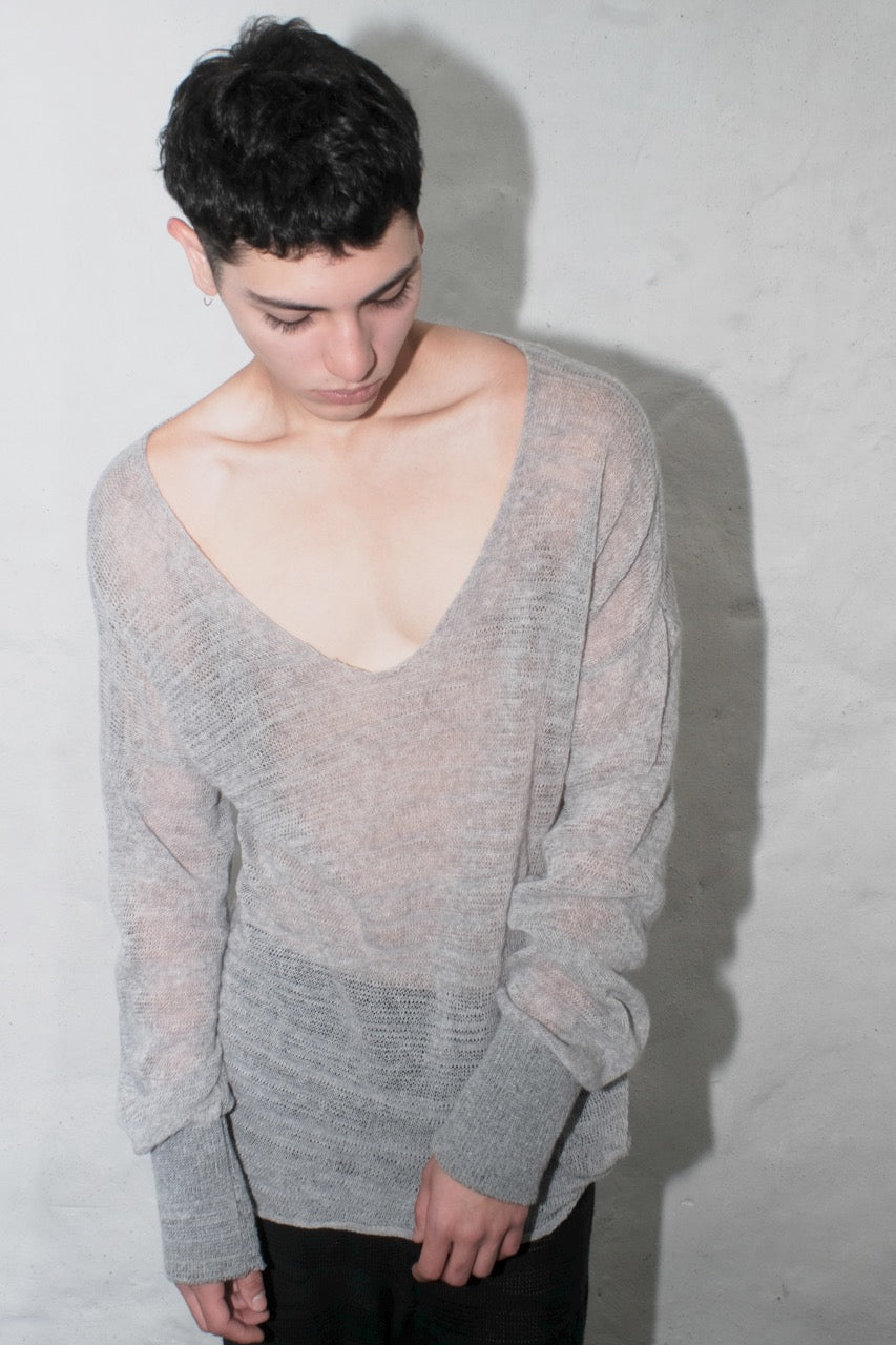krystal paniagua id longsleeve grey mens top knitwear