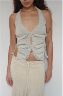 Butterfly Top (Beige/Grey)