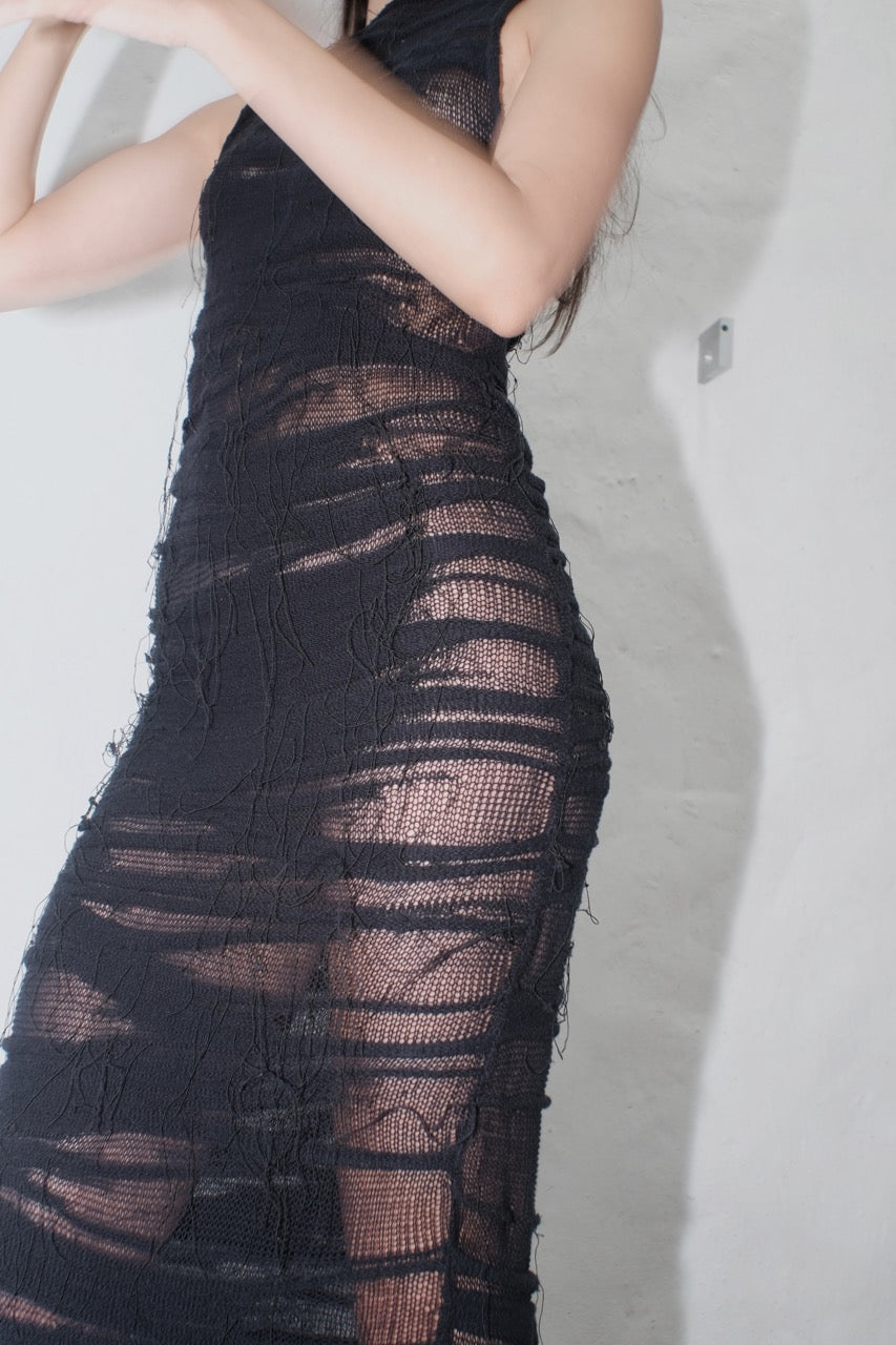 krystal paniagua organic dress black knitwear