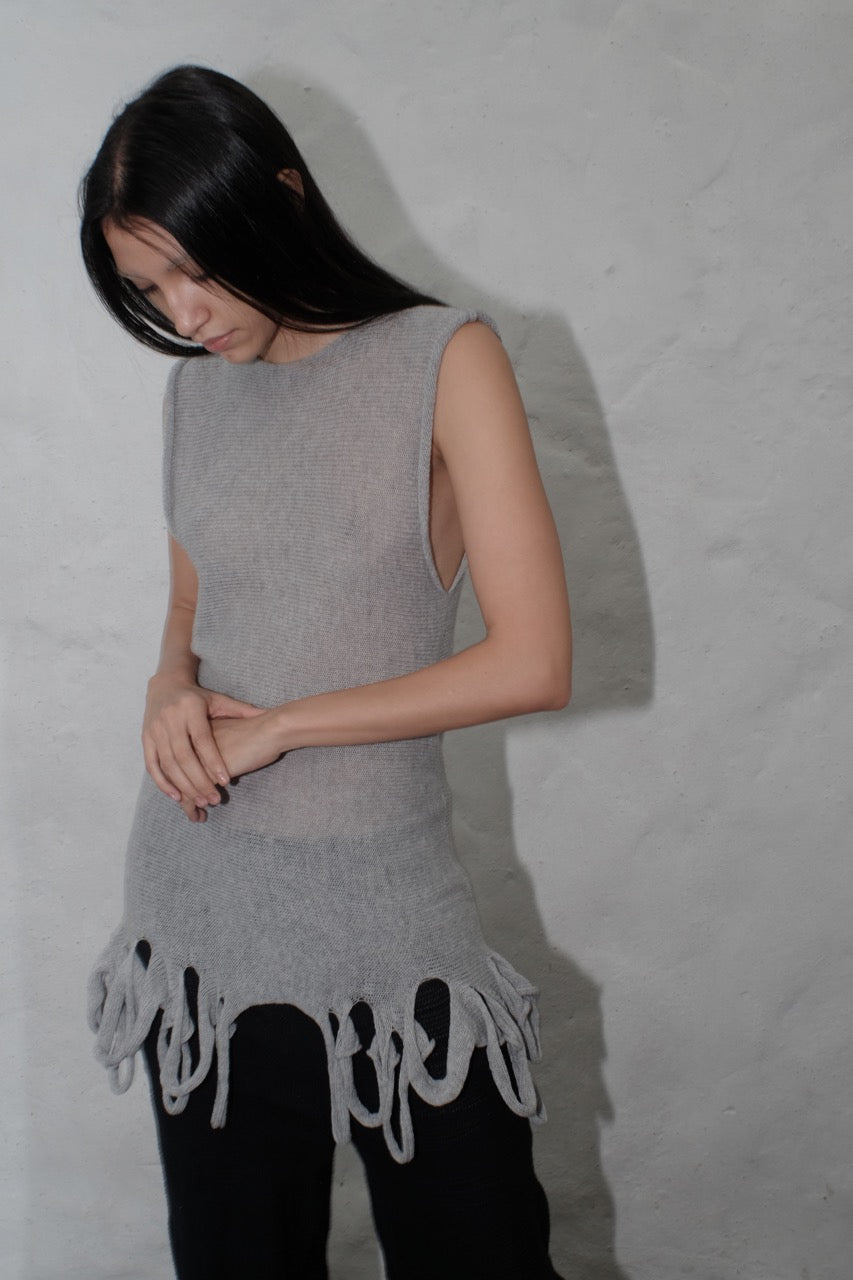 krystal paniagua grey loop tank knit unisex