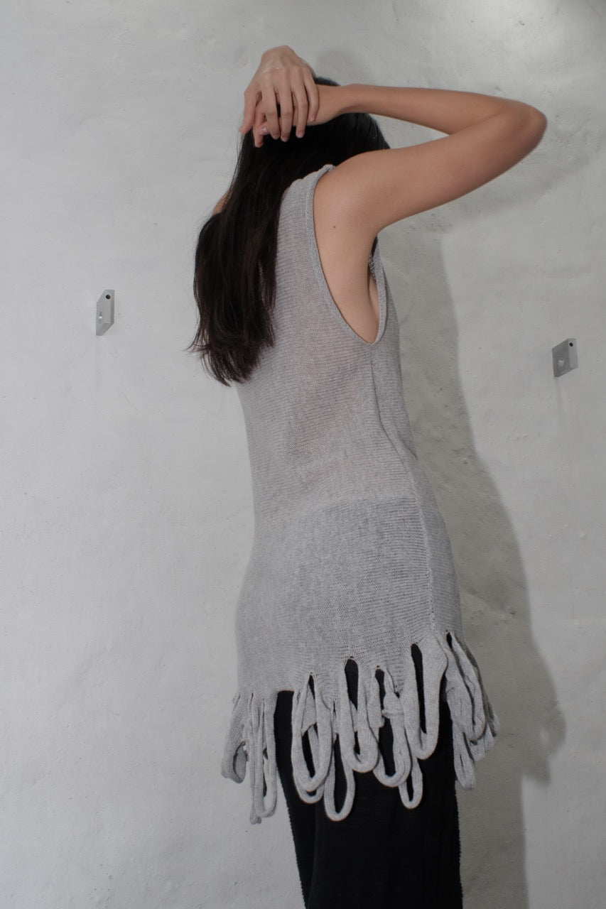 krystal paniagua grey loop tank knit unisex