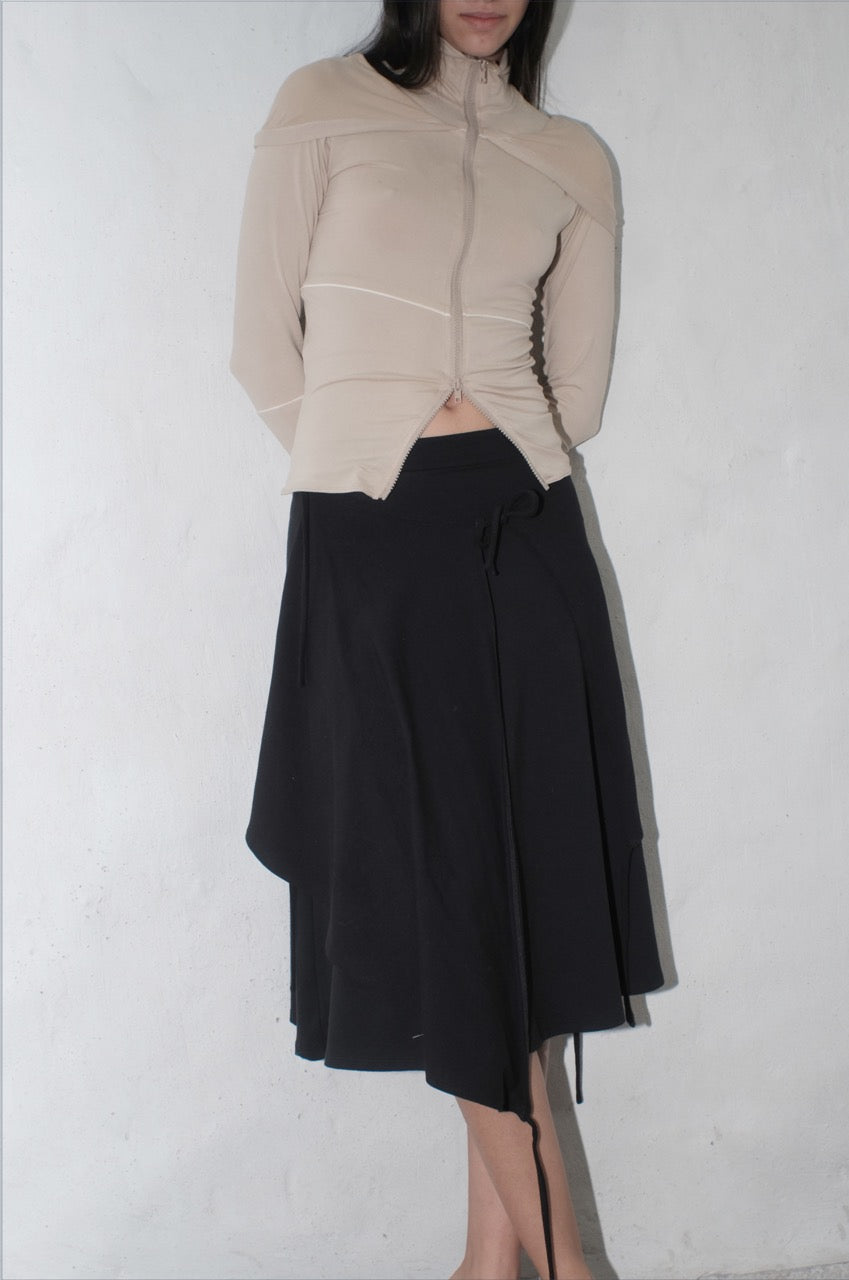 krystal paniagua wrap skirt jersey