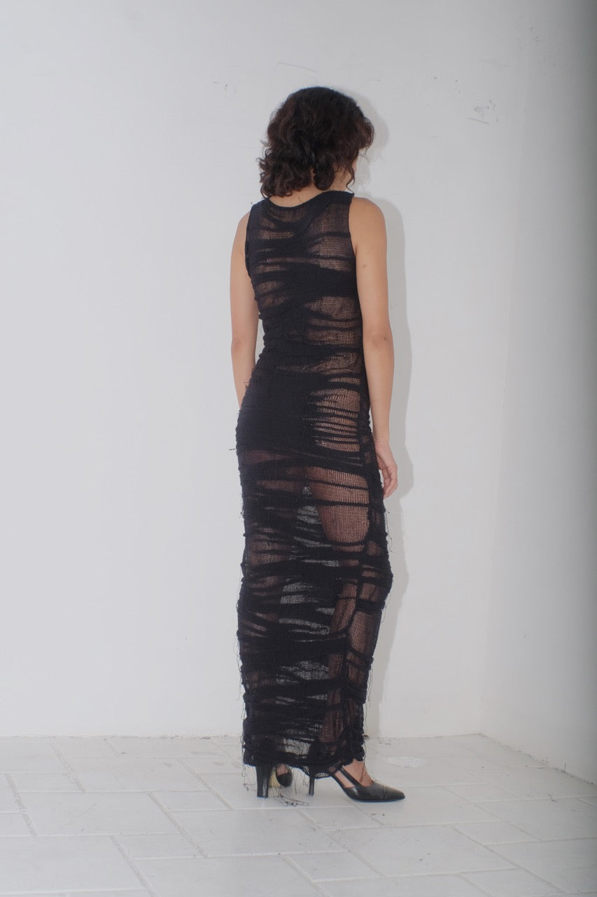 krystal paniagua organic dress black knitwear