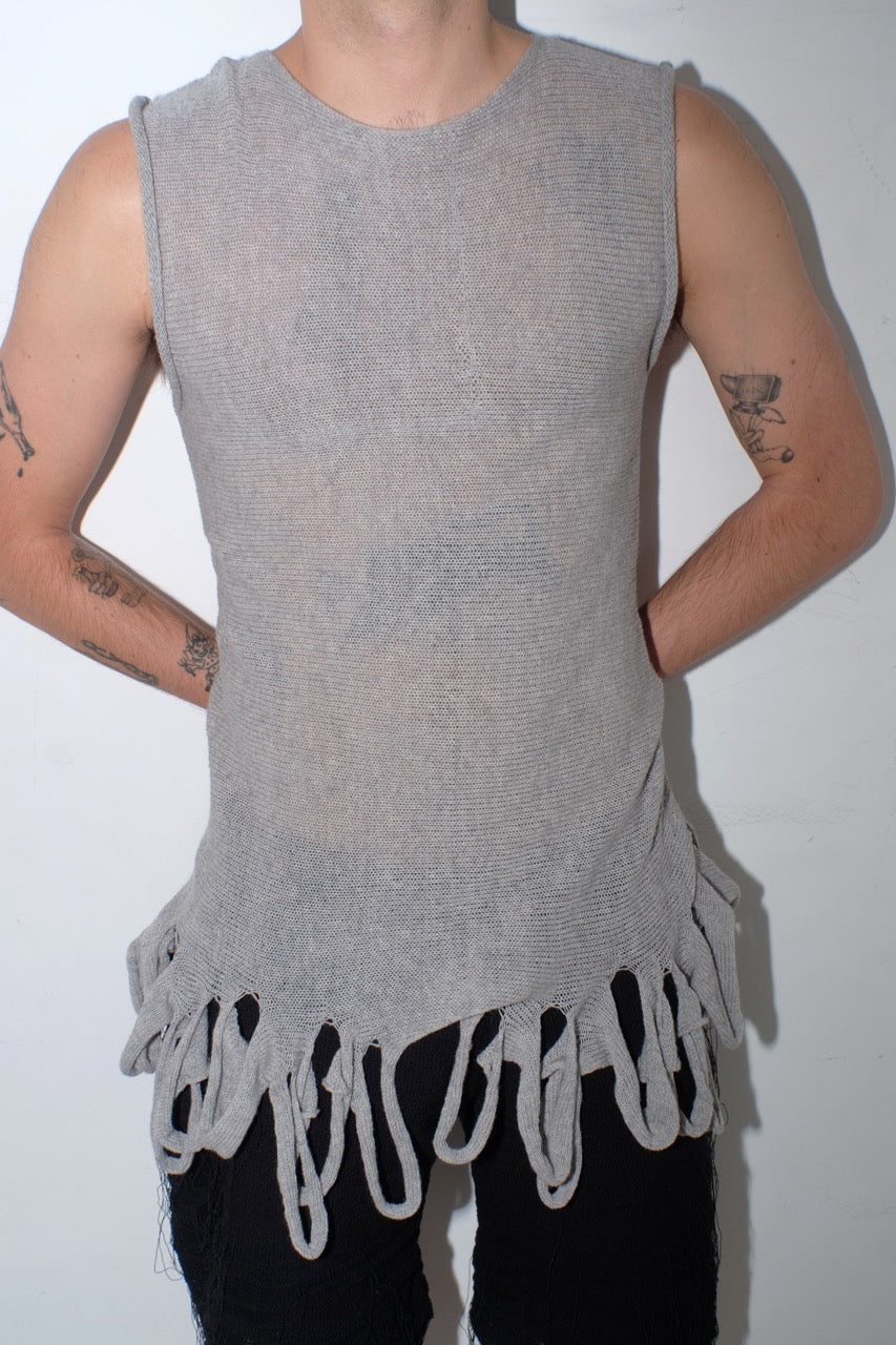 krystal paniagua grey loop tank knit unisex