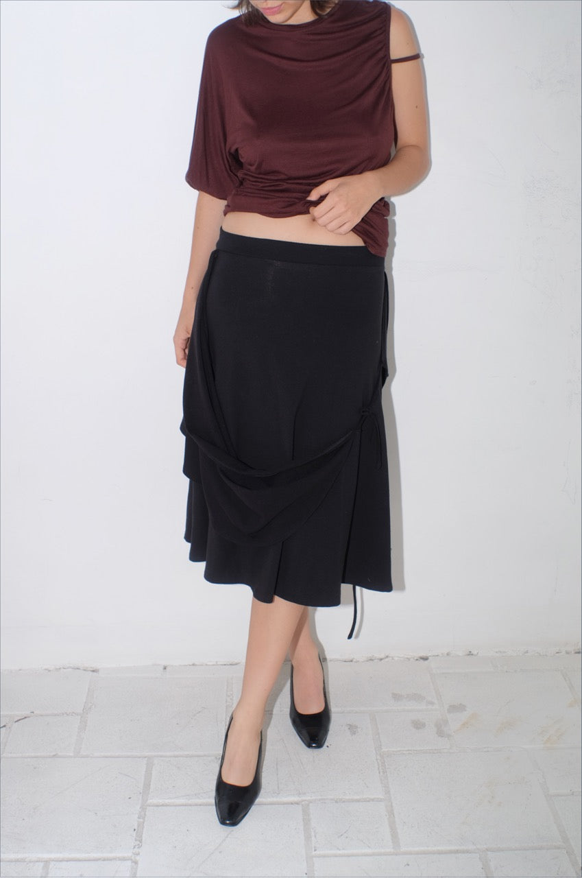 krystal paniagua wrap skirt jersey