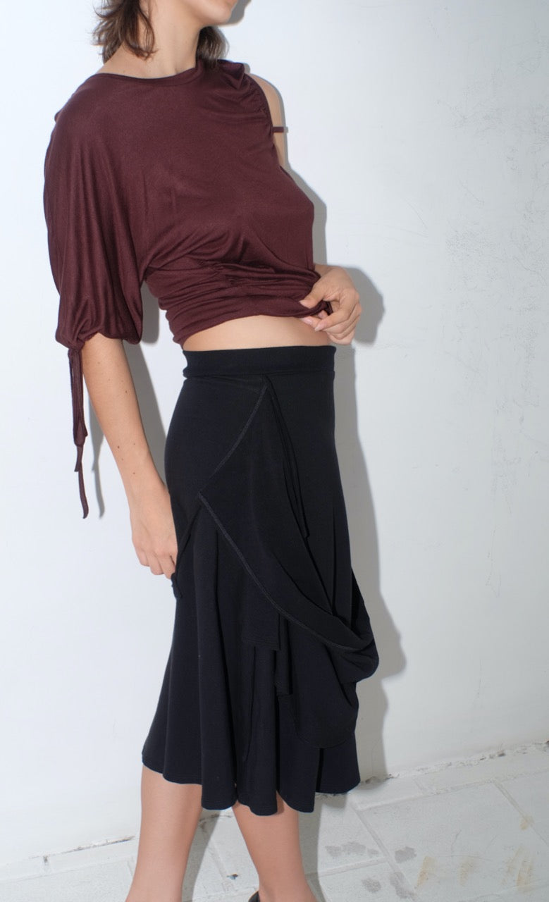 krystal paniagua wrap skirt jersey