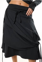 Jersey Wrap Skirt (Grey)