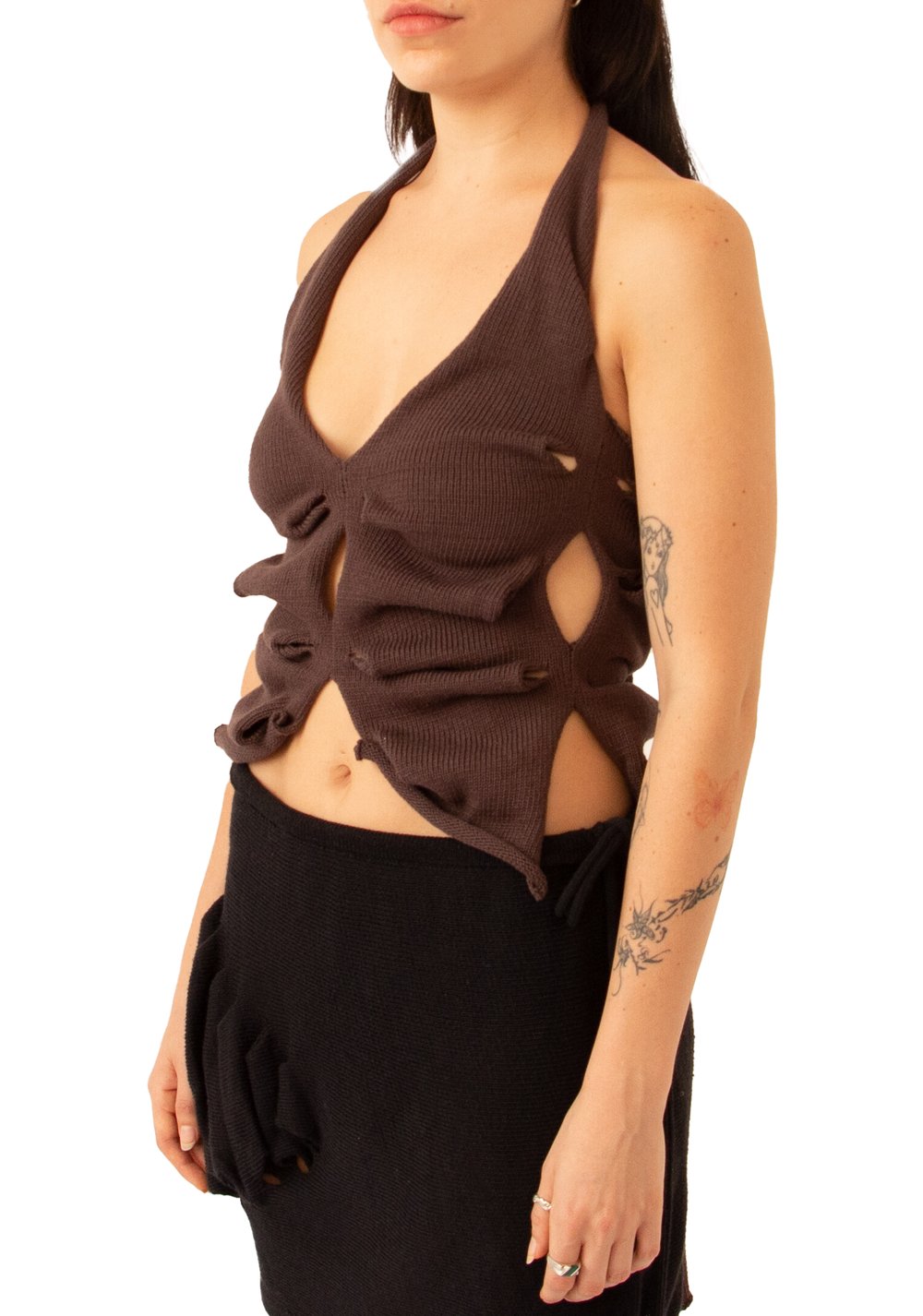 krystal paniagua butterfly top brown