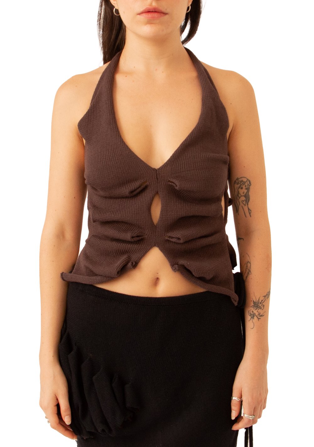 krystal paniagua butterfly top brown