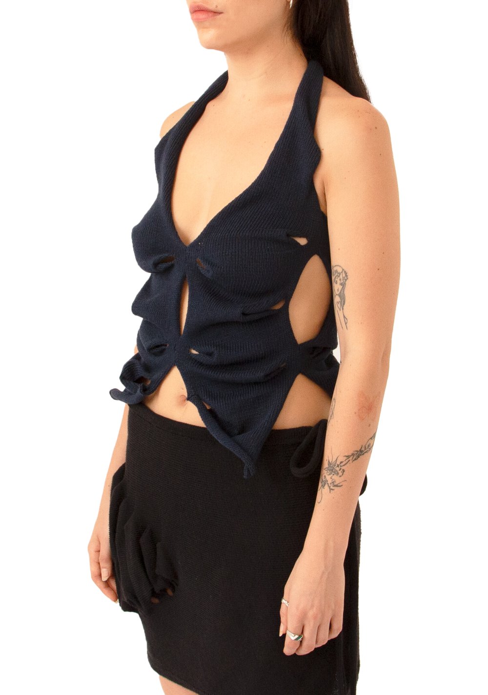 krystal paniagua butterfly top navy
