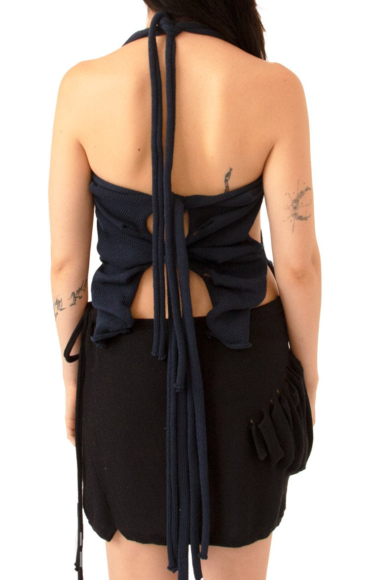 krystal paniagua butterfly top navy