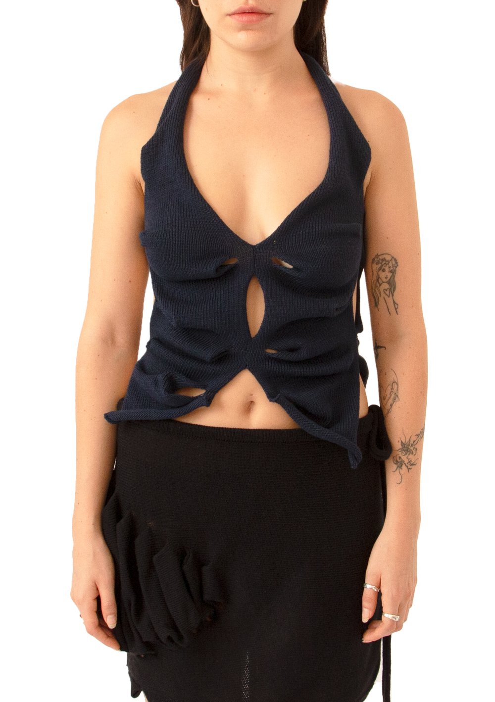 krystal paniagua butterfly top navy