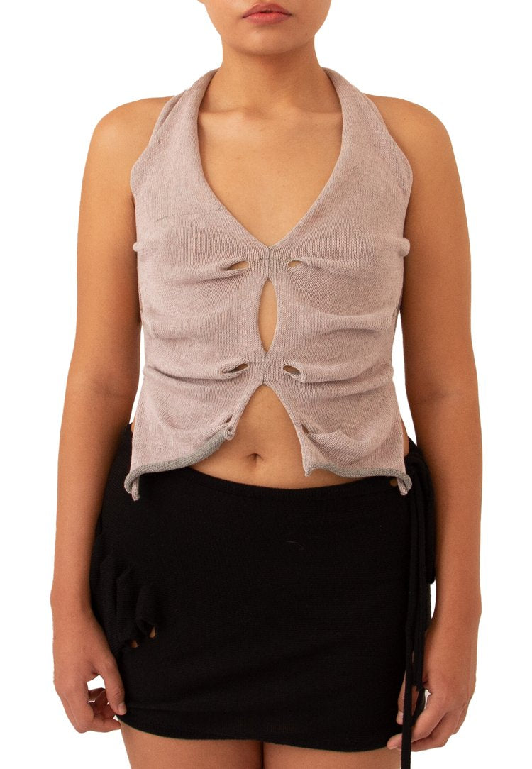 krystal paniagua butterfly top pink grey
