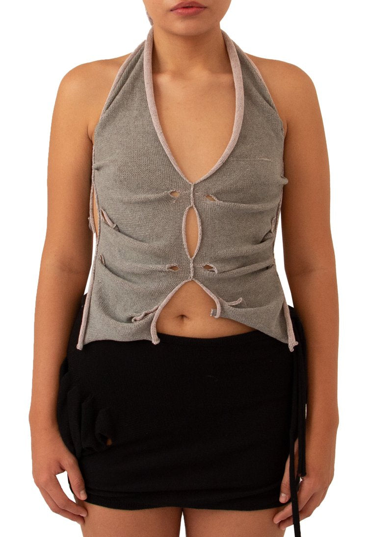 krystal paniagua butterfly top pink grey