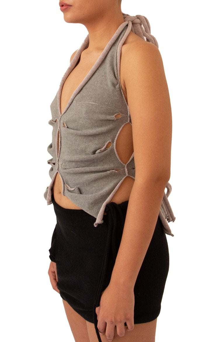krystal paniagua butterfly top pink grey