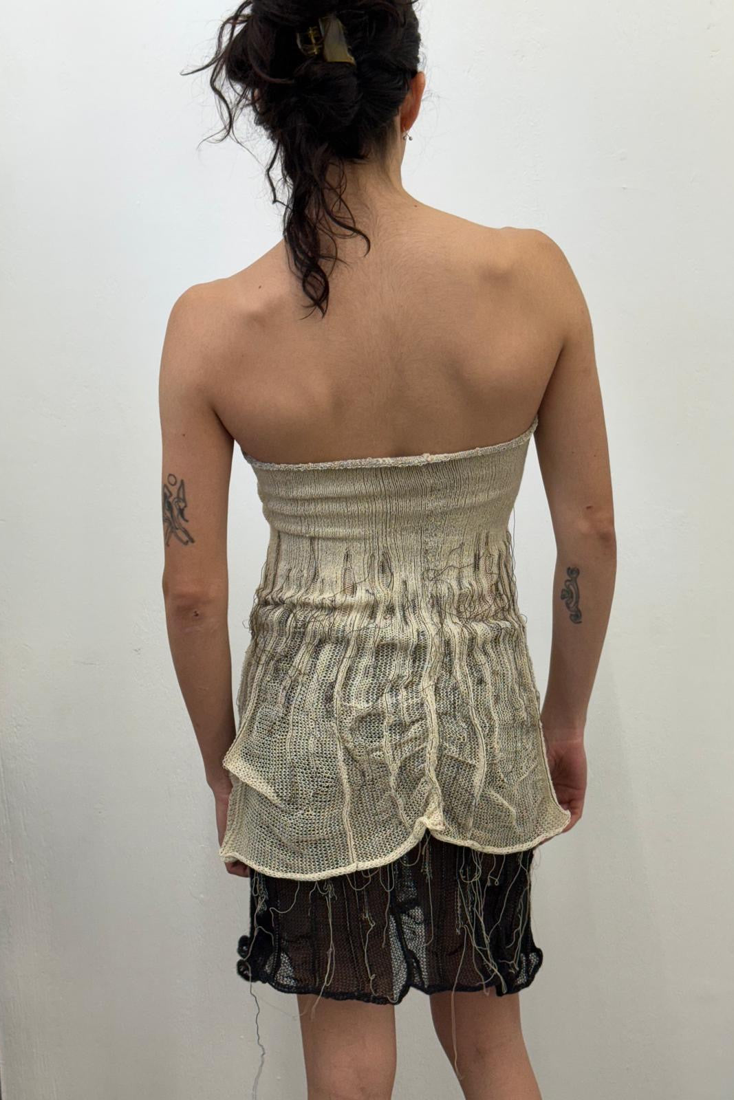 Organic Tube Top (Midi) (Brown/Beige) (unlisted la)