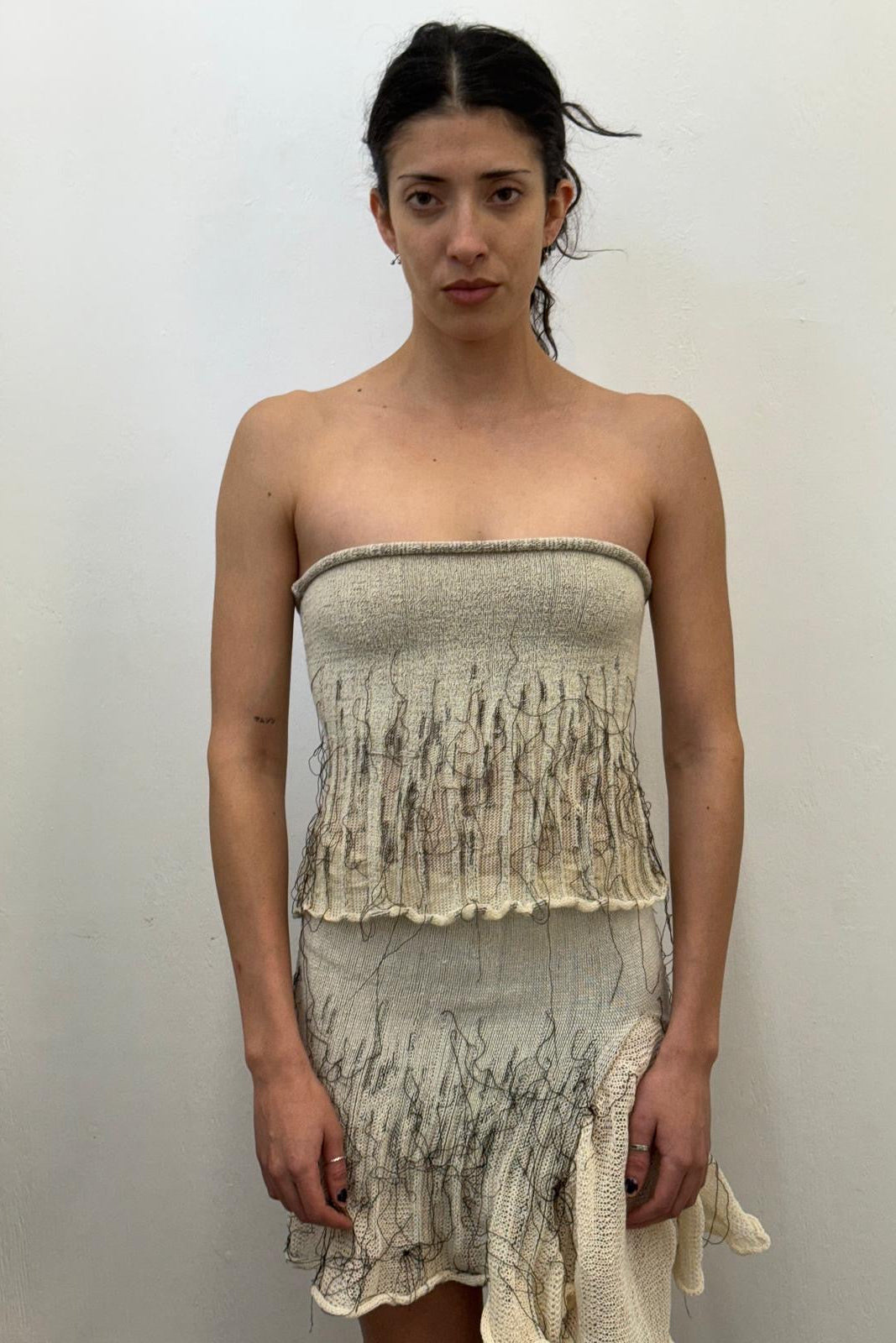 Organic Tube Top (Brown / Beige) (unlisted la)