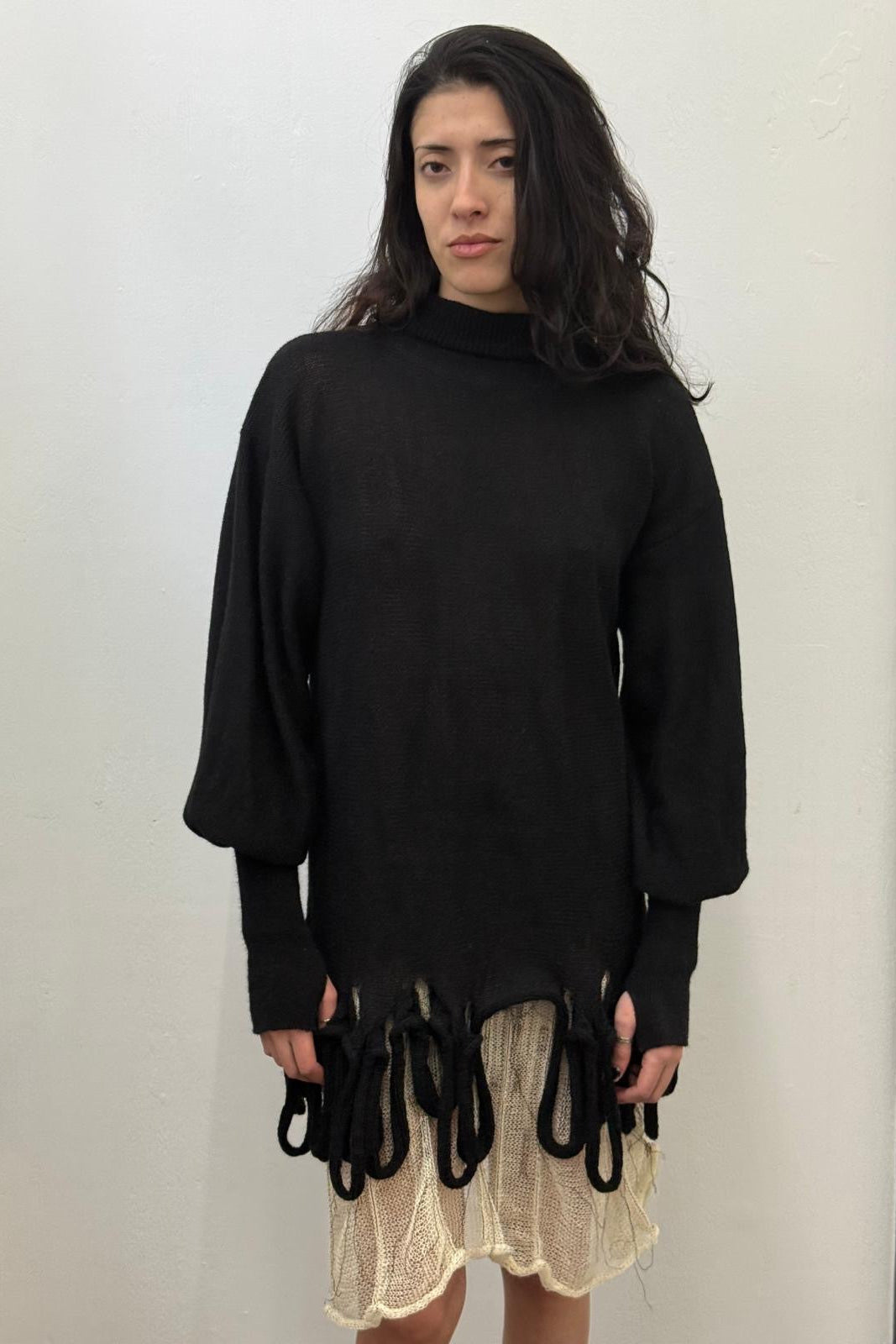 Swiggle Turtle Neck (Black) (unlisted la)