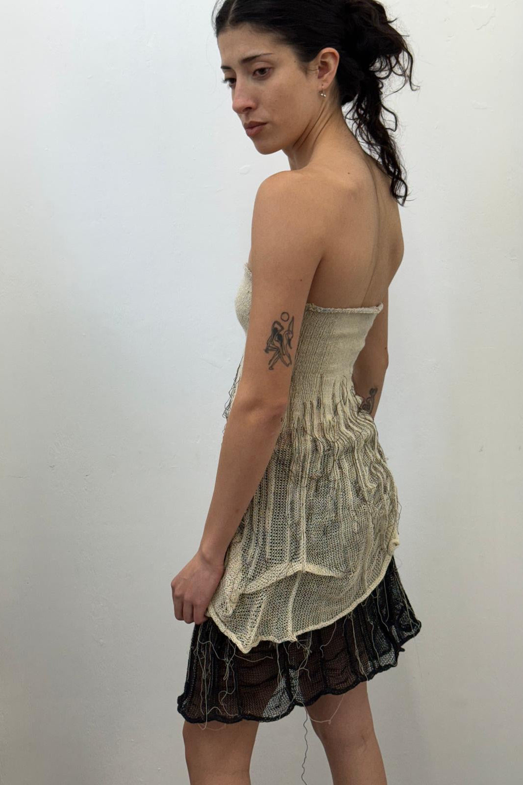 Organic Tube Top (Midi) (Brown/Beige) (unlisted la)