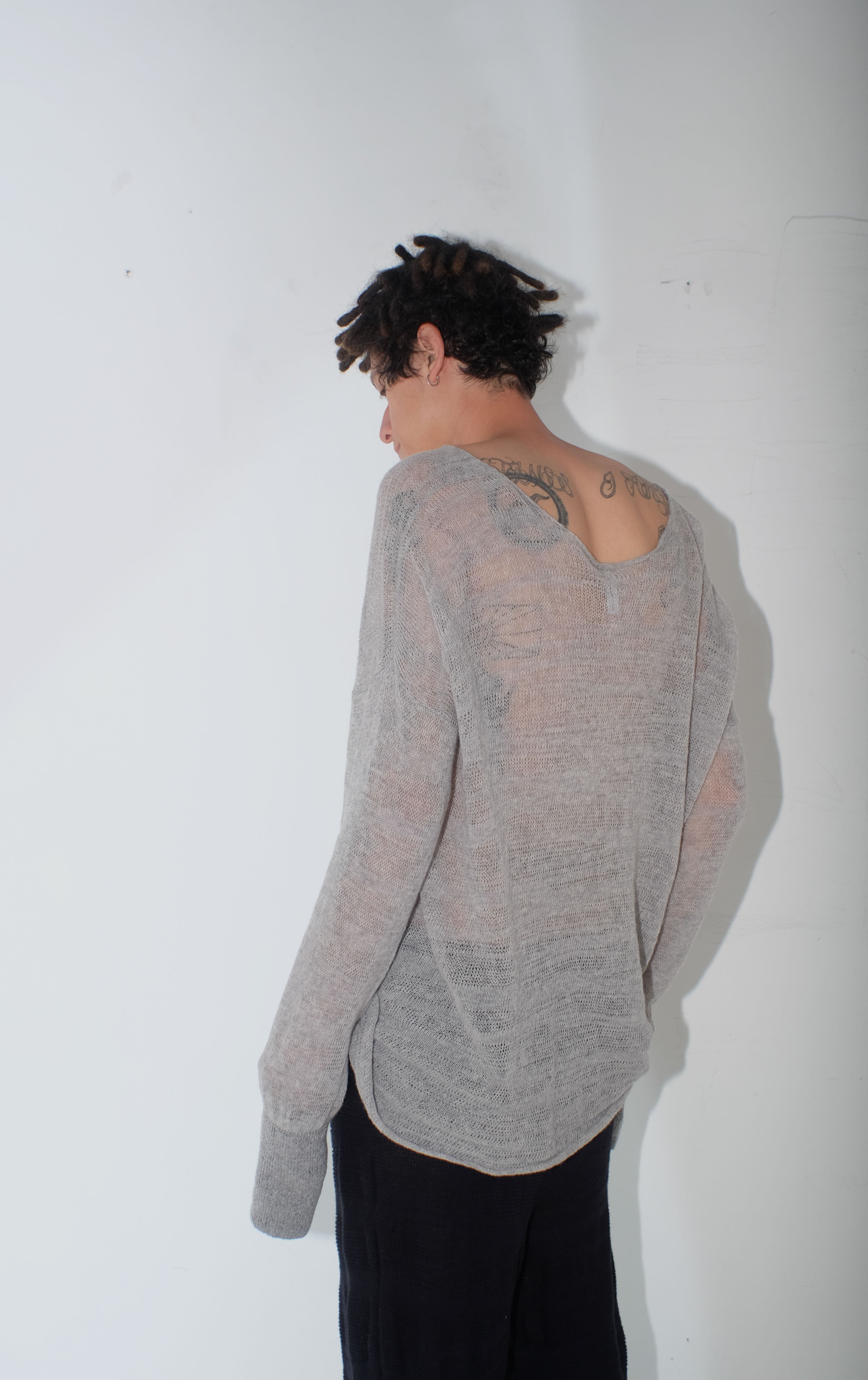 krystal paniagua id longsleeve grey mens top knitwear