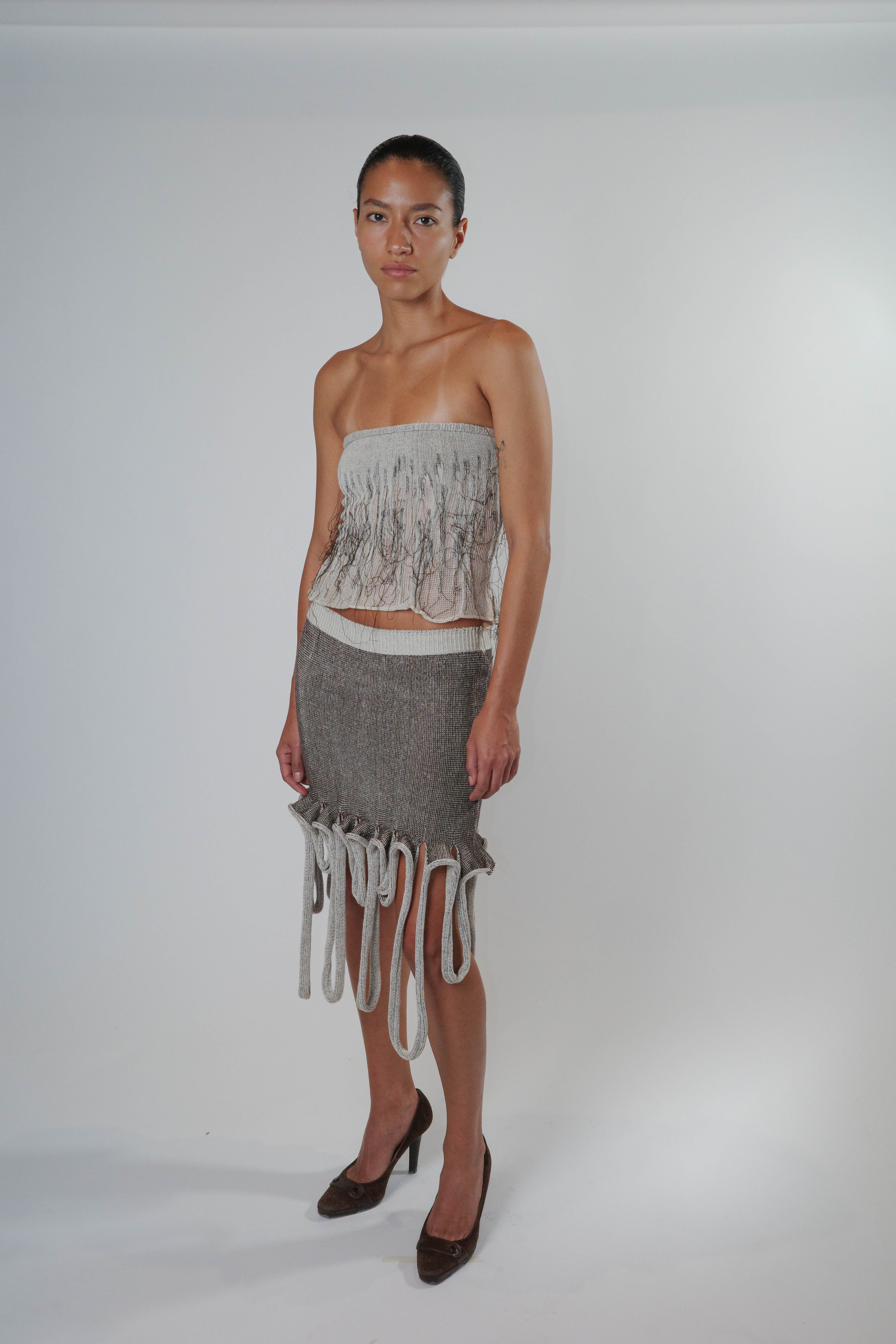 Drops Skirt (Blown/Beige)