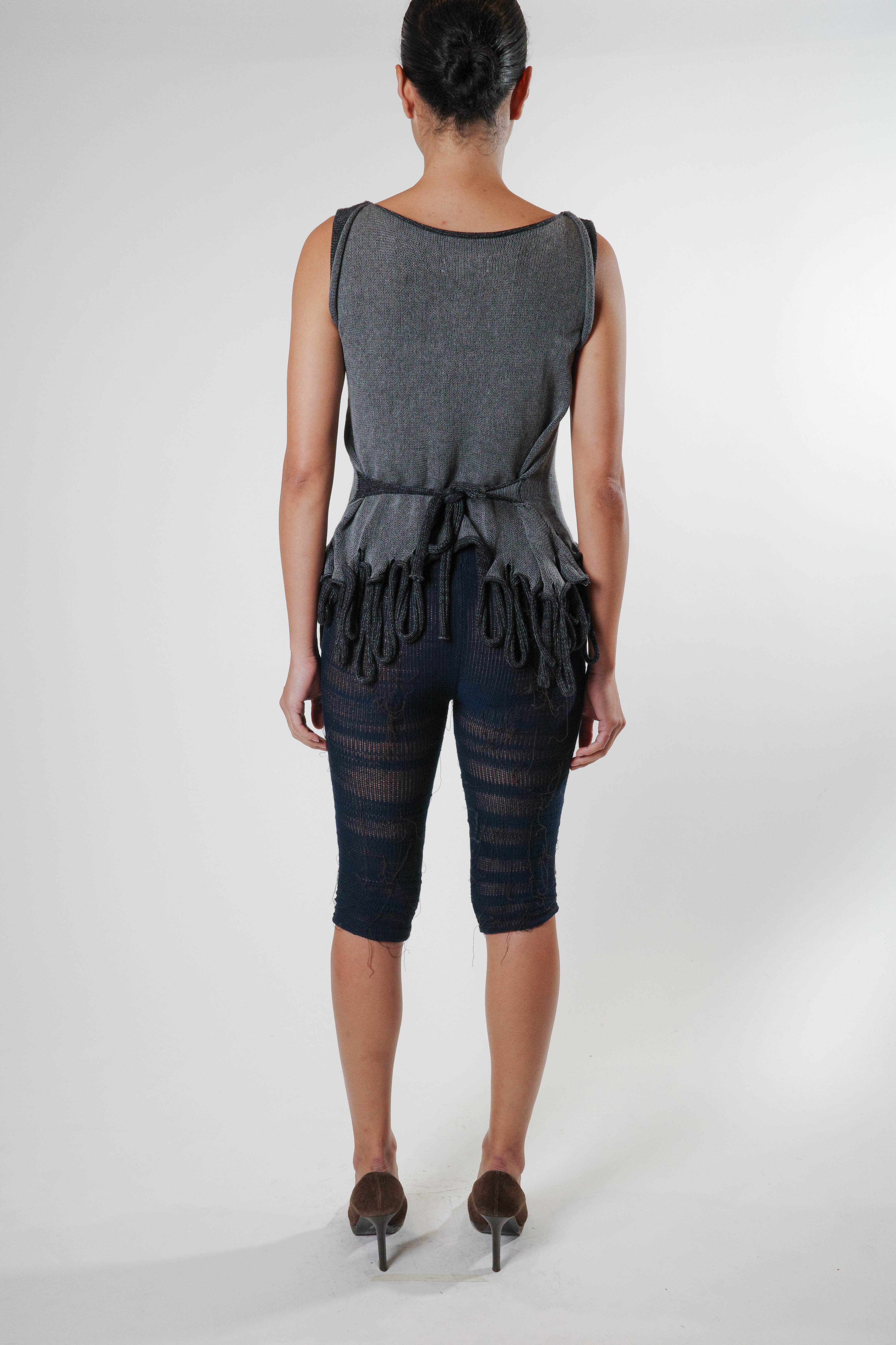 Organic Capri (Navy/Brown)